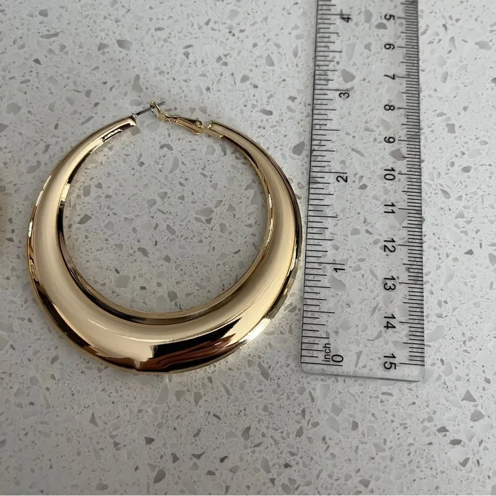 Minimalist Gold Hoop Earrings‎
